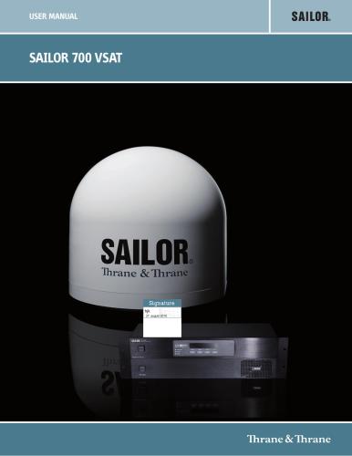 Sailor VSAT 700. User Manual