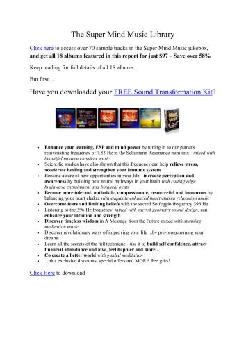 The Super Mind Music Library