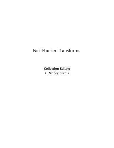 Fast Fourier Transforms