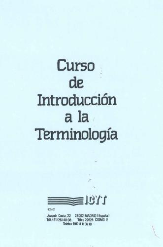 Curso de Introducción a la Terminología