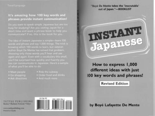 Instant Japanese: How to express 1, 000 different ideas with just 100 key words and phrases