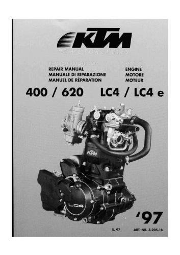 KTM 400-620 LC4-LC4e 1997: Repair Manual (GERMAN)