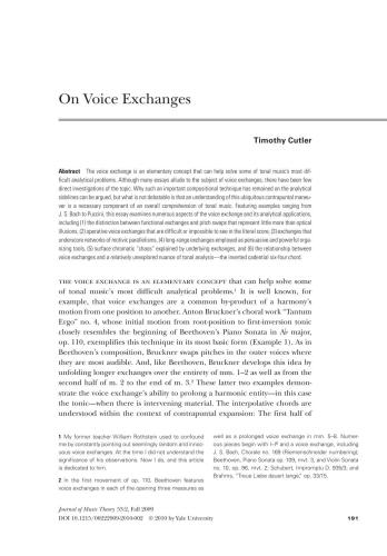 Cutle, Timothy: On Voice Exchange