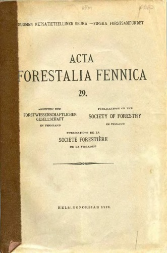 The theory of forest types. Acta Forestalia Fennica