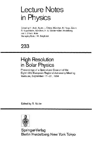 High Resolution in Solar Physics