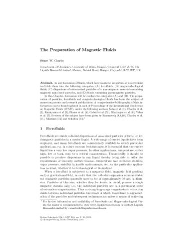 Ferrofluids: Magnetically Controllable Fluids and Their Applications