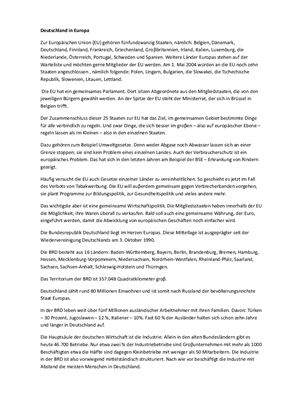 Deutschland als EU Mitglied