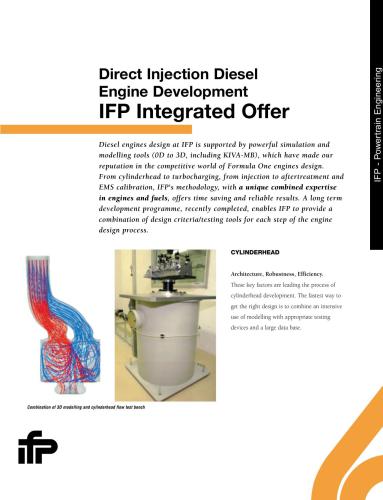 IFP Integrated Offer. Direct injection diesel engine development