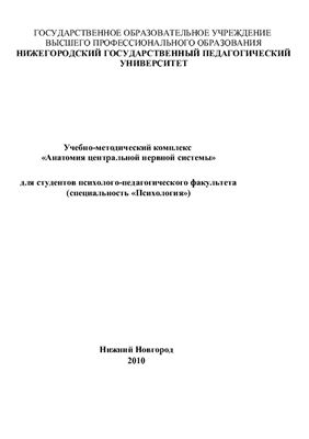 Анатомия центральной нервной системы