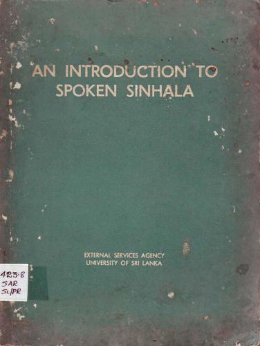 An introduction to spoken Sinhala