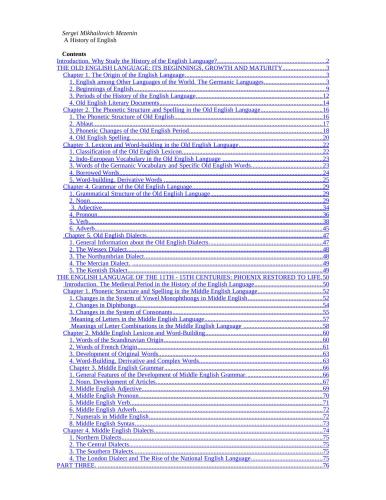 A History of English (Life of language)