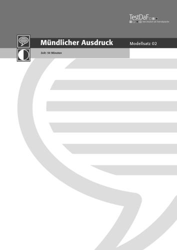 TestDaF. Mündlicher Ausdruck