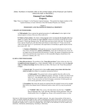 Emanuel Law Outlines: Property