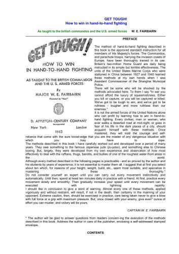 Get Tough! How to win in hand-to-hand fighting. As taught to the british commandos and the U.S. armed forces