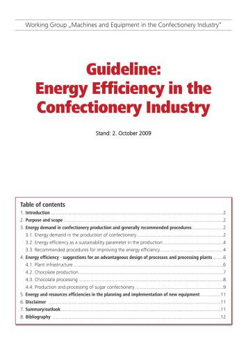 Guideline: Energy Efficiency in the Confectionery Industry