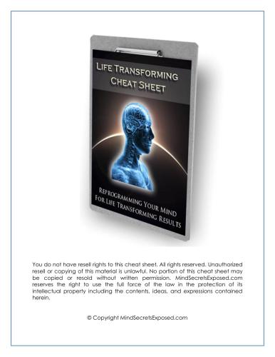 Life Transforming Cheat Sheet