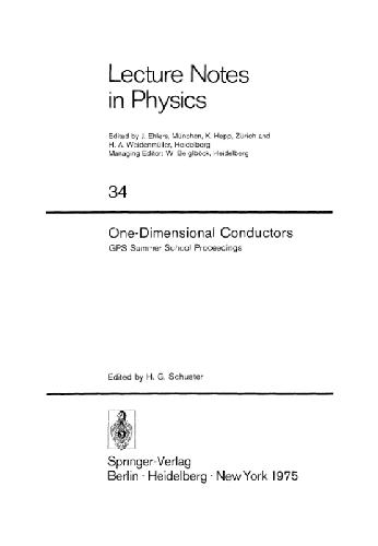 One-Dimensional Conductors