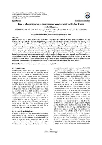 Larm as a Necessity during Composting and/or Vermicomposting of Kitchen Refuses