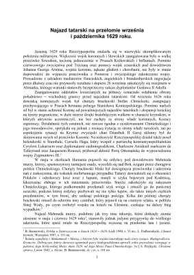 Najazd tatarski na przełomie września i października 1629 r