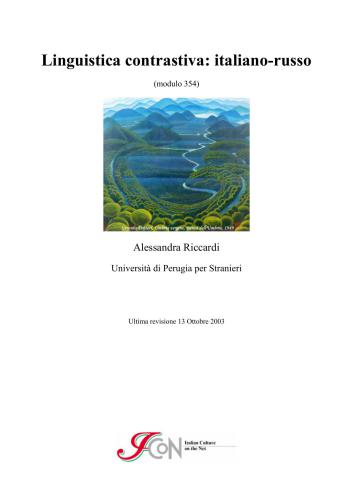Linguistica contrastiva: italiano - russo