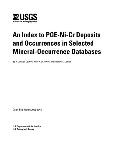 An index to PGE-Ni-Cr deposits and occurrences in selected mineral-occurrence databases