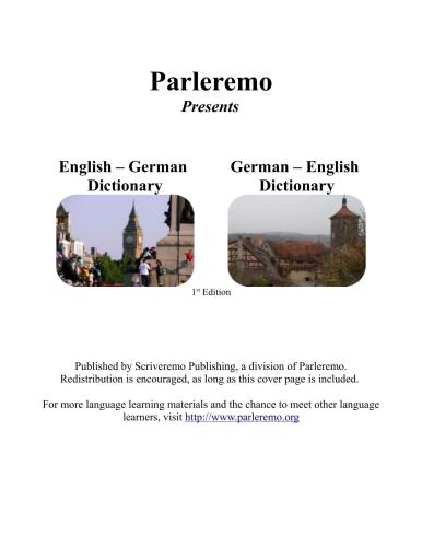 English-German, German-English Dictionary