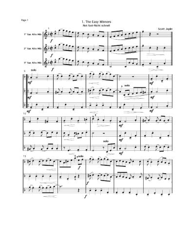 The Easy Winners. Sax trio