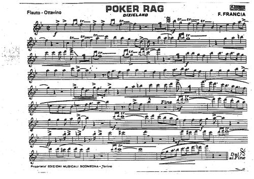 Poker rag. Ноты для флейты