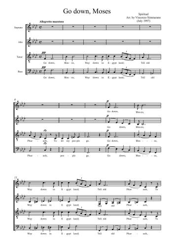 Go down, Moses. (Let my people go.)