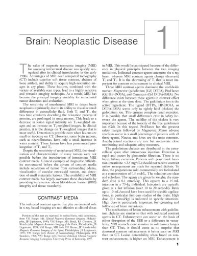 Brain: Neoplastic Disease
