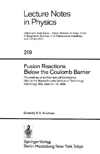Fusion Reactions Below the Coulomb Barrier