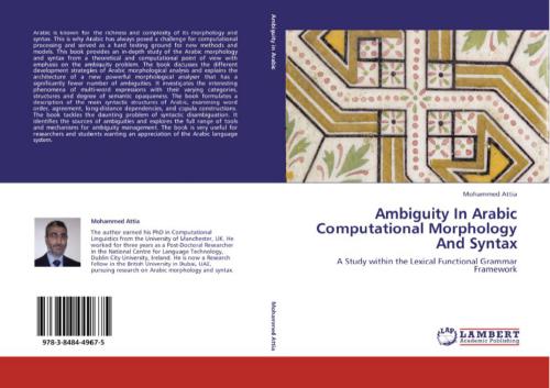 Ambiguity In Arabic Computational Morphology And Syntax: A Study within the Lexical Functional Grammar Framework