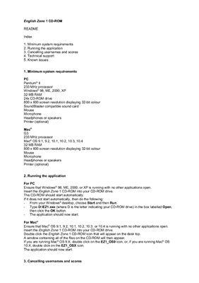 English Zone 1 - CD-ROM