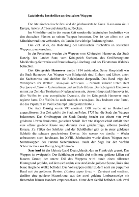 Lateinische Inschriften an deutschen Wappen