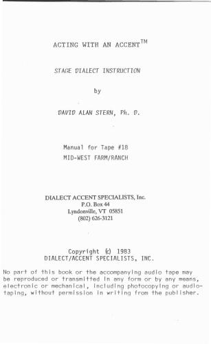 Acting With An Accent: Midwest Farm Ranch