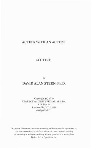 Acting With An Accent: Scottish