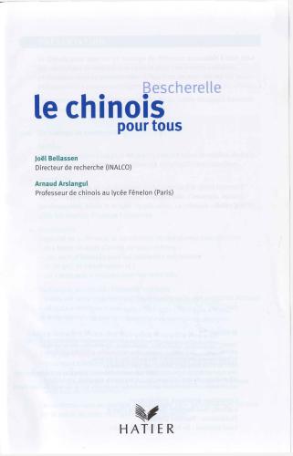 Bescherelle. Le chinois pour tous