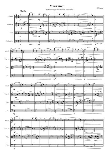 Moon river. String quartet