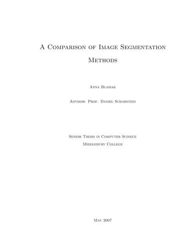 A Comparison of Image Segmentation Methods