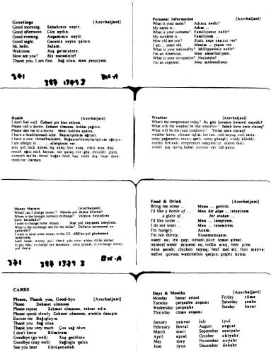 Colloquial Azerbaijani. A mini course