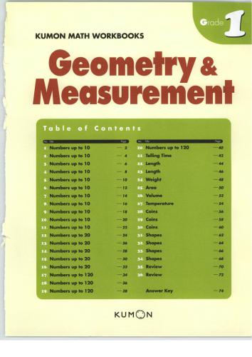 Kumon Publishing. Geometry & Measurement Grade 1