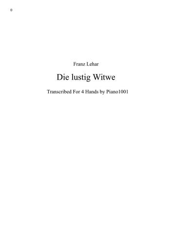 The Merry Widow Waltz - Piano Duet