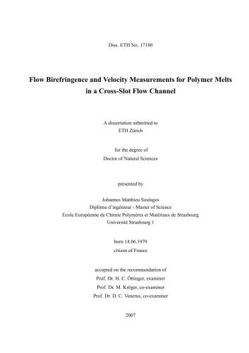 Flow Birefringence and Velocity Measurements for Polymer Melts in a Cross-Slot Flow Channel