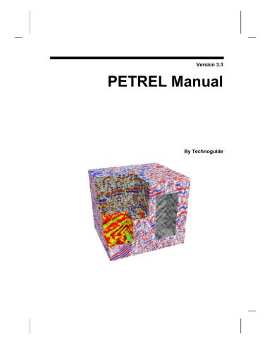 Petrel manual. Version 3.3