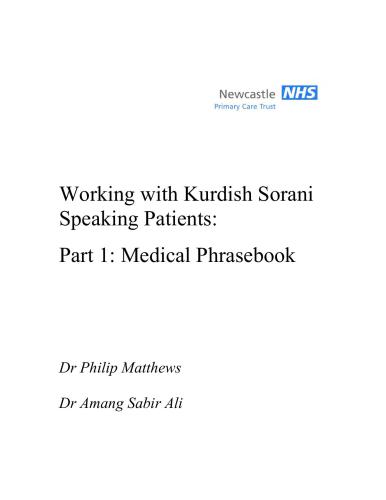 Working with Kurdish Sorani Speaking Patients