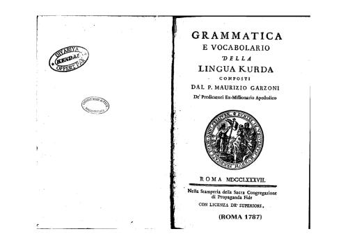 Grammatica Della Lingua Kurda (in Italian)