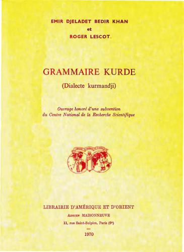 Grammaire kurde (dialecte kurmandji)