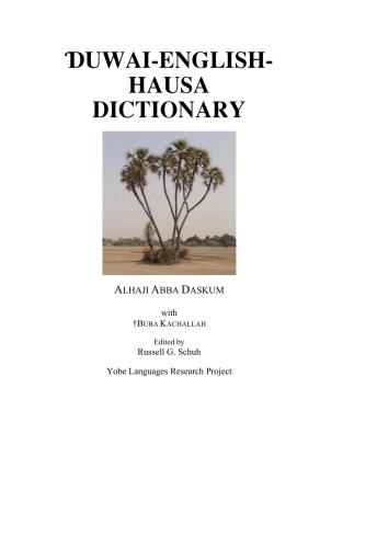 Duwai-English-Hausa Dictionary