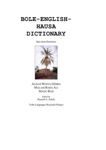 Bole-English-Hausa dictionary