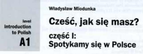 Cześć, jak się masz. Część 1